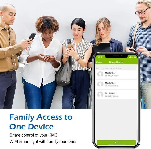 Alt view image 2 of 7 - KMC Smart LED Light Bulb, Warm Light, White Light, Dimmable, No Hub Required, Compatible with Alexa, Google Assistant and IFTTT, A19 E26 7.5W Equivalent 60W