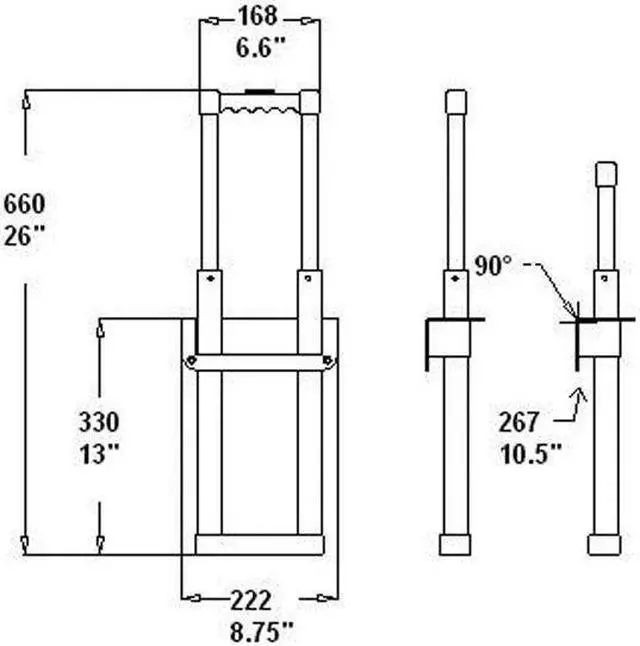 Alt view image 2 of 2 - Penn Elcom 3 Stage Internal Mount Telescopic Handle /Locks in all 3 Stages H4117