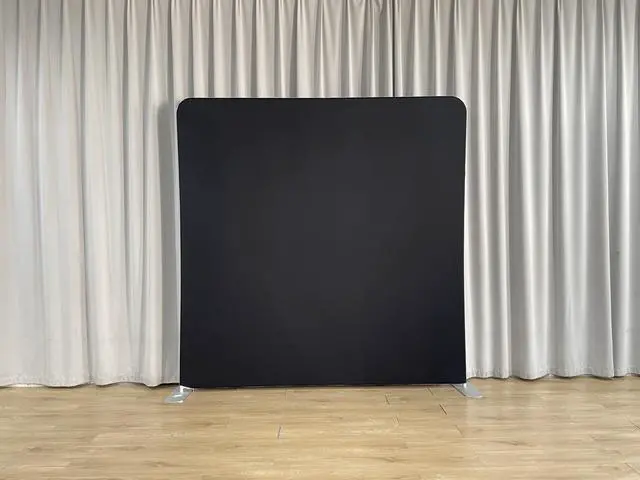 Alt view image 2 of 3 - Bakod Plain Black Pillow-case Cover Tension Fabric Display Backdrop 8ftx8ft