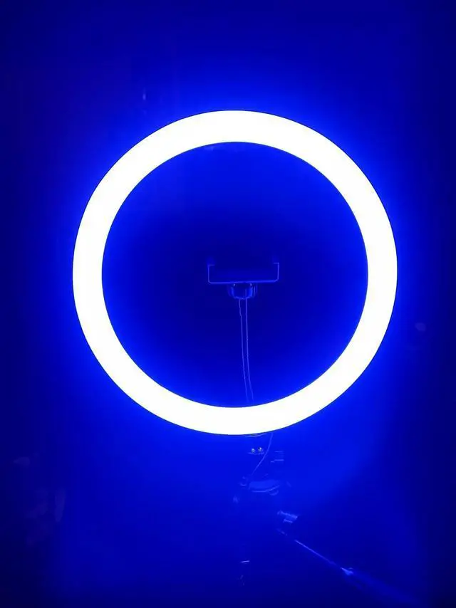 Alt view image 4 of 7 - BAKOD 13" RGB 360 Ring Light by Revospin Ideal for Photobooths & Selfies with Adjustable Color Settings