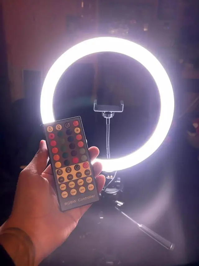 Alt view image 3 of 7 - BAKOD 13" RGB 360 Ring Light by Revospin Ideal for Photobooths & Selfies with Adjustable Color Settings