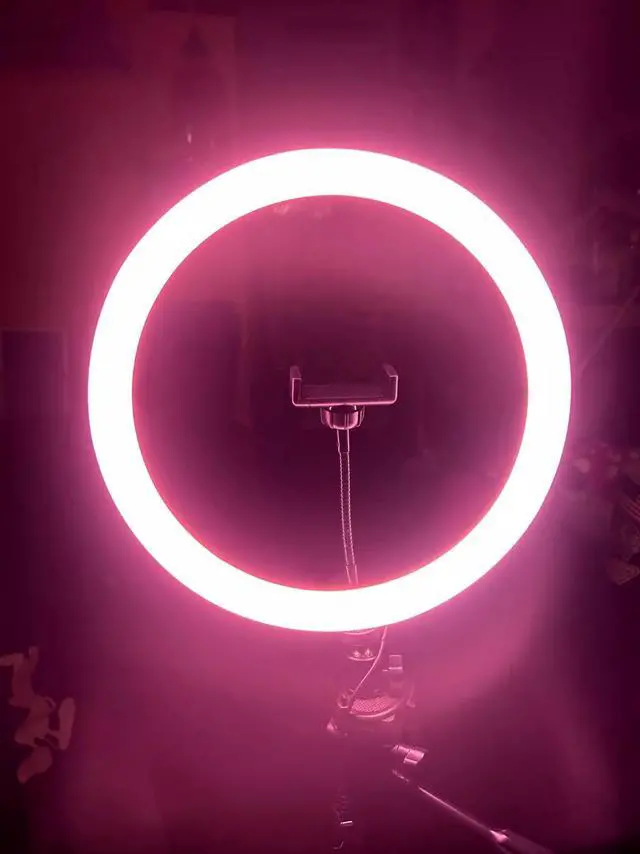 Alt view image 5 of 7 - BAKOD 13" RGB 360 Ring Light by Revospin Ideal for Photobooths & Selfies with Adjustable Color Settings