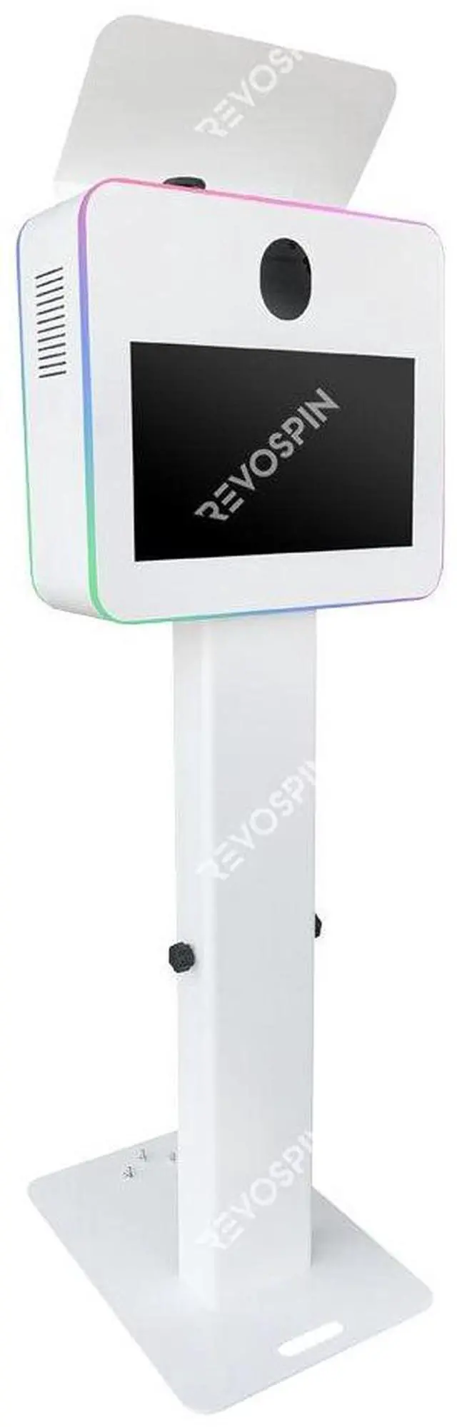 Alt view image 5 of 6 - BAKOD Glamify Photo Booth Shell Starter Package with 19" Touch Monitor, 2 Internal Flash, Power Strip, and Road Case - WHITE