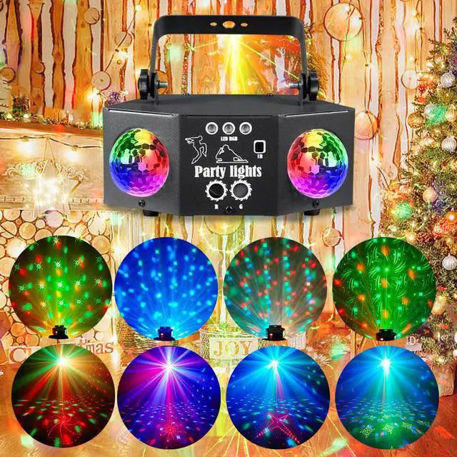 Alt view image 2 of 7 - BAKOD Double Magic Disco Ball Light  Sound Activated LED Party Light for Parties, DJ events, Clubs, Home, Disco, Bar