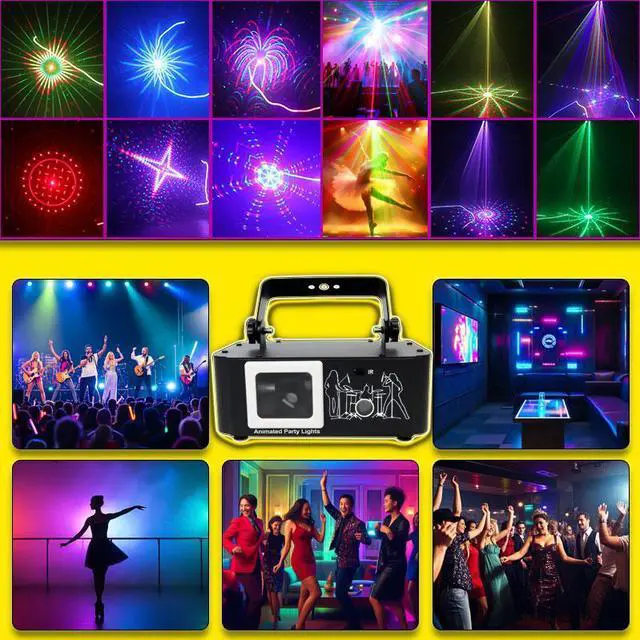 Main image of BAKOD Single Projection Animated LED Light Moving Pattern Decorative Projector for DJ Disco Stage Light for Parties, Events, Clubs
