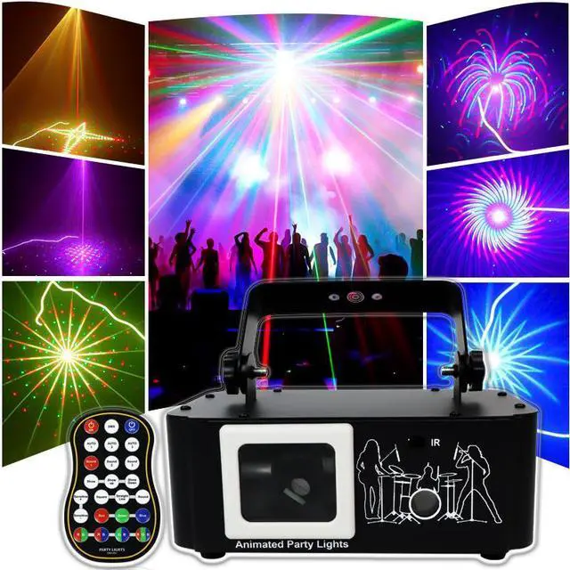 Alt view image 2 of 7 - BAKOD Single Projection Animated LED Light Moving Pattern Decorative Projector for DJ Disco Stage Light for Parties, Events, Clubs