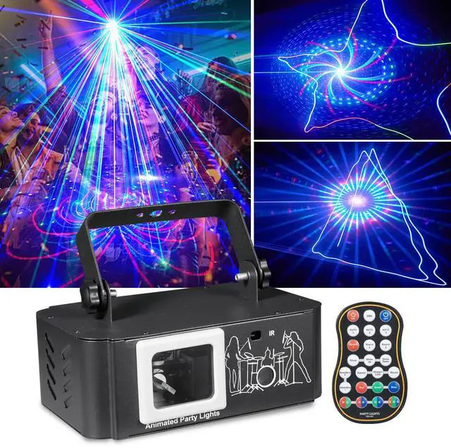 Alt view image 3 of 7 - BAKOD Single Projection Animated LED Light Moving Pattern Decorative Projector for DJ Disco Stage Light for Parties, Events, Clubs