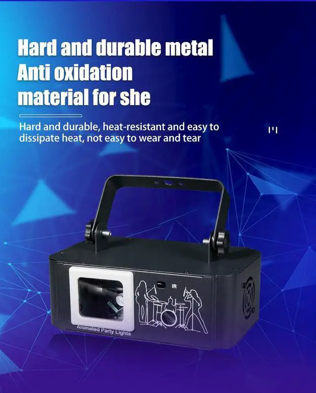 Alt view image 7 of 7 - BAKOD Single Projection Animated LED Light Moving Pattern Decorative Projector for DJ Disco Stage Light for Parties, Events, Clubs