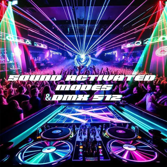 Alt view image 3 of 7 - BAKOD 12 Beam LED Rave Light Sound Activated Party Stage Lighting with Strobe & Moving Beams DJ Disco Stage Light for Parties, Events, Clubs