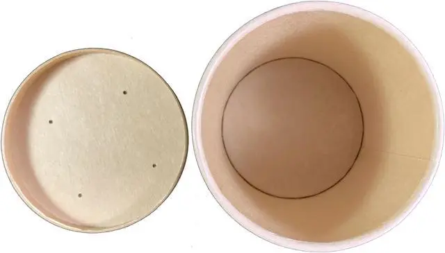 Alt view image 3 of 4 - 8oz Soup Containers with Lids - Disposable Soup Bowls for Hot Soup or Ice-cream, Steam Vents Design, Inner Coated, Simple and Basic, Eco-friendly - Carton of 250 Counts.