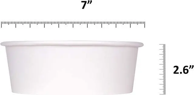 Alt view image 2 of 3 - 42oz White Paper Deli Containers and Clear Plastic Lids - Carton of 100 Counts.