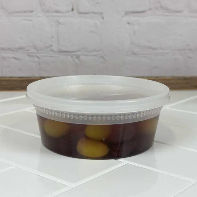 Alt view image 3 of 3 - DHG Professional 8oz Deli Containers with Lids (Pack of 240), Recyclable Polypropylene, Microwavable, Heat Resistant 4.56'' x 3.76'' x 1.81''