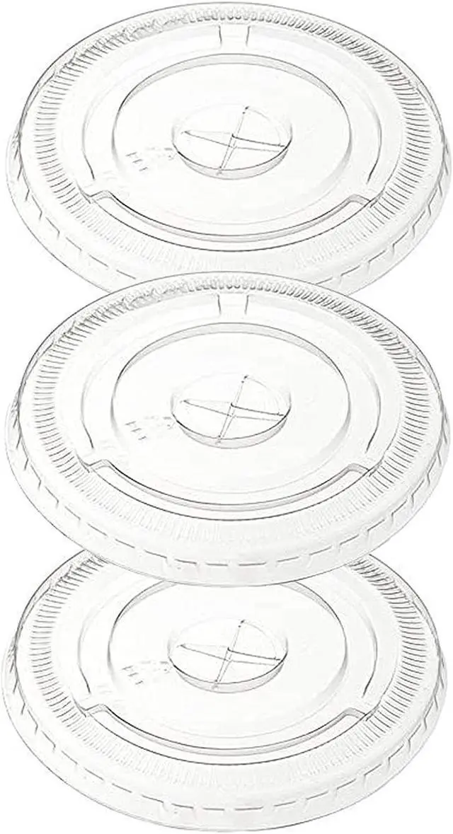 Main image of 98mm PET Flat Straw Slot Lid, Office Equipment & Supplies. Carton of 1000 counts