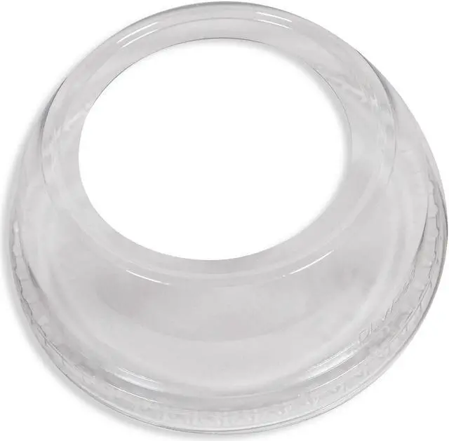 Main image of 98mm Wide Hole Dome Lid PET Plastic Cold Cup Lids for 16oz, 20oz, and 24oz Cups. Carton of 1000 Counts
