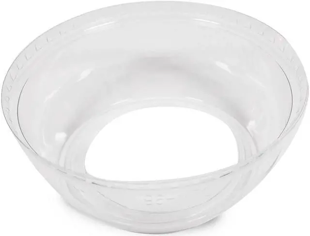 Alt view image 2 of 6 - 98mm Wide Hole Dome Lid PET Plastic Cold Cup Lids for 16oz, 20oz, and 24oz Cups. Carton of 1000 Counts