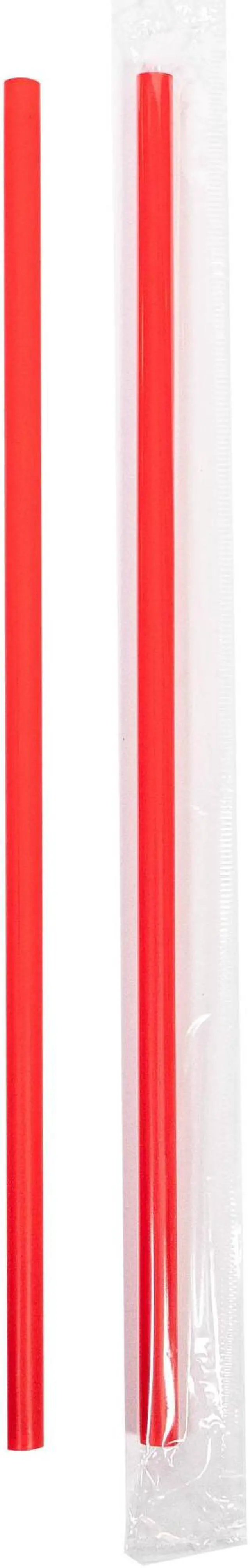 Alt view image 3 of 3 - 10-1/4 Inch Plastic Drinking Straw 7.5mm Wide Red Plastic Straw. Carton of 7200 Counts.