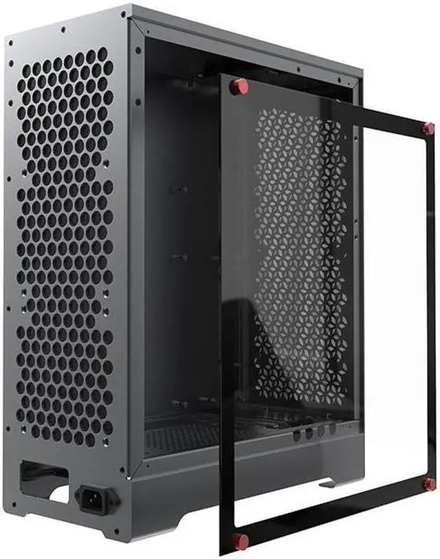 Alt view image 2 of 7 - ZZEW C1 MATX/ITX Computer Case Revised Full Aluminum Silver Micro ATX Mini-ITX PC Case With Long ATX PSU 240 Radiator mATX/ITX Motherboard Supported