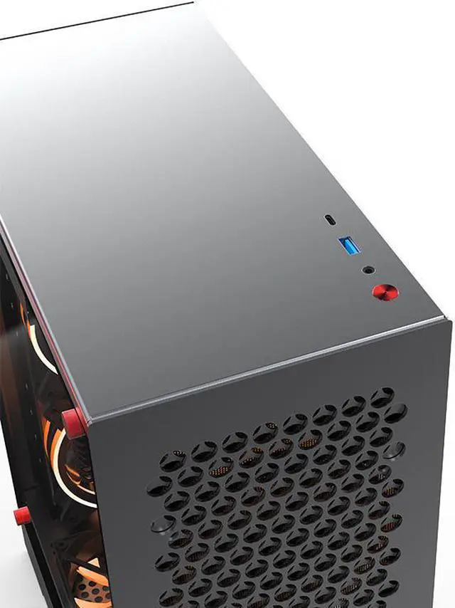 Alt view image 3 of 7 - ZZEW C1 MATX/ITX Computer Case Revised Full Aluminum Silver Micro ATX Mini-ITX PC Case With Long ATX PSU 240 Radiator mATX/ITX Motherboard Supported