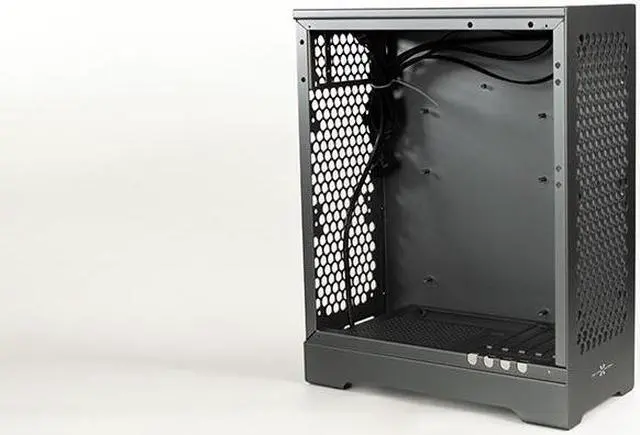 Alt view image 6 of 7 - ZZEW C1 MATX/ITX Computer Case Revised Full Aluminum Silver Micro ATX Mini-ITX PC Case With Long ATX PSU 240 Radiator mATX/ITX Motherboard Supported