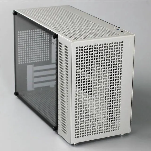 Alt view image 7 of 7 - ZZEW C4P mATX/ITX/DTX Case Aluminum Gaming PC Case with Tempered Glass Ventilated Front AND Side Panel / Upgraded Cable Management / 360 Radiator Support / Full Size GPU Support