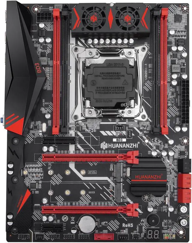 Alt view image 2 of 7 - HUANANZHI X99 BD3 LGA 2011-3 X99 Motherboard support E5 2696 2678 2676 2673 2666 V3 DDR3 RECC NVME NGFF