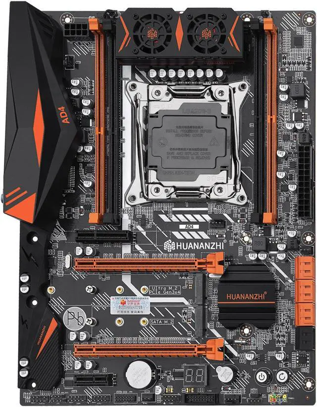 Alt view image 2 of 7 - HUANANZHI X99 AD4 LGA 2011-3 X99 Motherboard supports E5 2640 2666 2670 2678 2696 V3 V4 DDR4 RECC NON-ECC NVME SATA