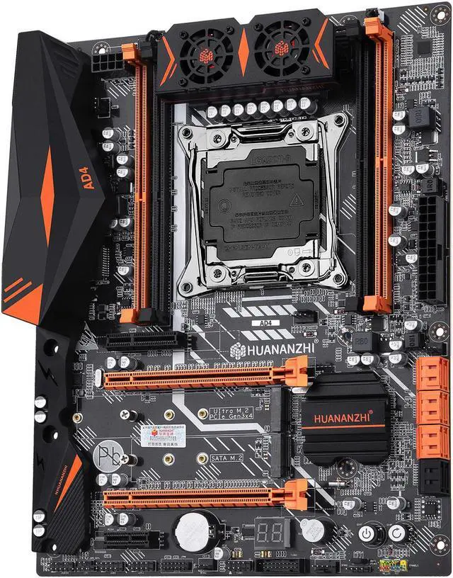 Alt view image 3 of 7 - HUANANZHI X99 AD4 LGA 2011-3 X99 Motherboard supports E5 2640 2666 2670 2678 2696 V3 V4 DDR4 RECC NON-ECC NVME SATA