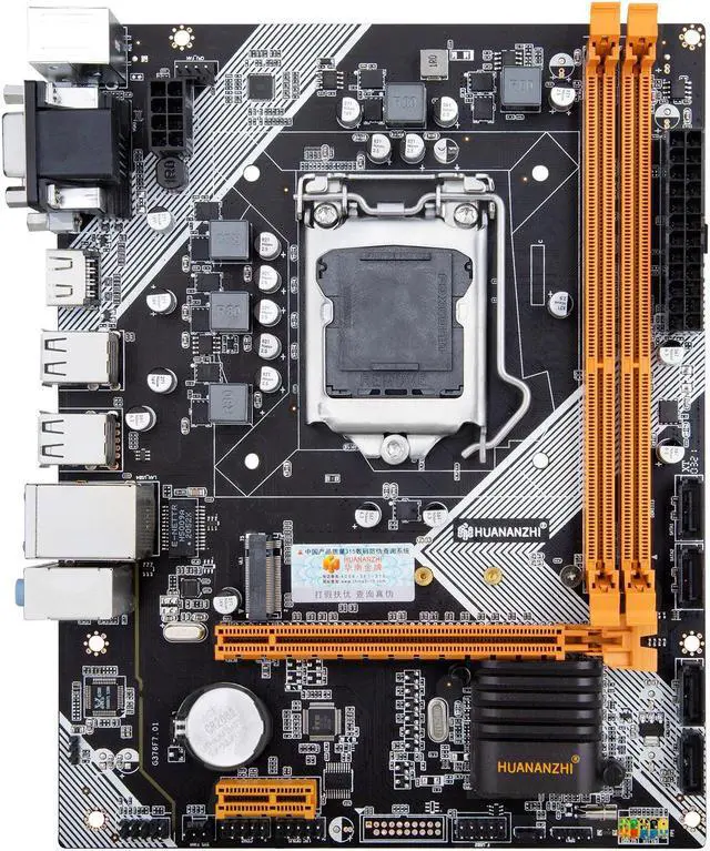 Alt view image 2 of 7 - HUANANZHI H61 Motherboard M-ATX For LGA 1155 Support i3 i5 i7 DDR3 1333 1600MHz 16GB SATA M.2 USB2.0 VGA HDMI-Compatible