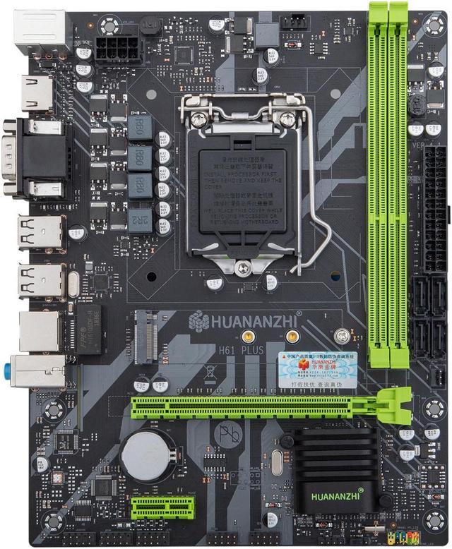 HUANANZHI H61 PLUS M.2 Motherboard M-ATX For LGA 1155 Support i3 i5 i7 DDR3  1333 1600MHz 16GB VGA HDMI-Compatible