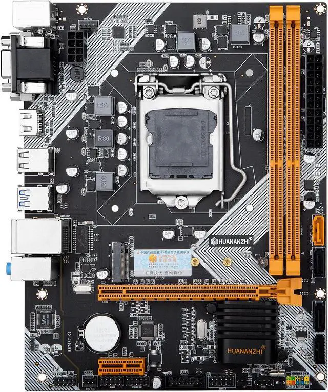 Alt view image 2 of 7 - HUANANZHI B75 M.2 Motherboard M-ATX For LGA 1155 i3 i5 i7 E3 DDR3 1333/1600MHz 16GB SATA3.0 USB3.0 M.2 VGA HDMI-Compatible