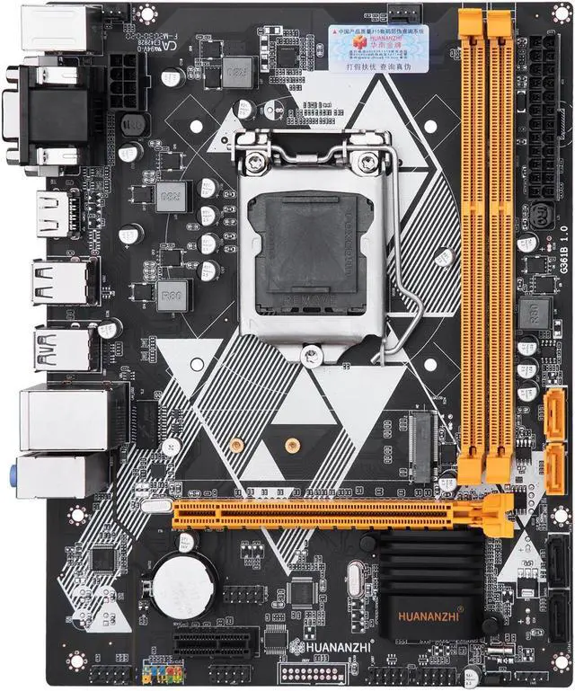 Alt view image 2 of 7 - HUANANZHI H81 Motherboard M-ATX LGA 1150 i3 i5 i7 E3 DDR3 1333/1600MHz 16GB M.2 SATA3 USB3.0 VGA DVI HDMI-Compatible