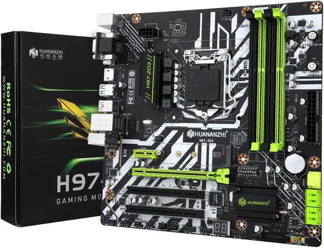Alt view image 3 of 7 - HUANANZHI H97 ZD3 H97 motherboard LGA 1150 M-ATX SATA3 USB3.0 NVME NGFF M.2 SSD support non-ecc RAM core i3 4130 i5 4460 i7 4770