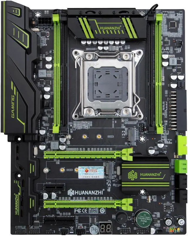 Alt view image 2 of 7 - HUANANZHI X79 GREEN LGA 2011 X79 Motherboard support E5 2620 2640 2650 2680 2690 V1 V2 REG ECC DDR3 Memory nvme