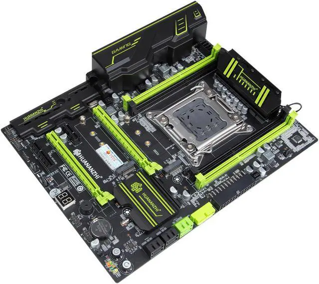 Alt view image 3 of 7 - HUANANZHI X79 GREEN LGA 2011 X79 Motherboard support E5 2620 2640 2650 2680 2690 V1 V2 REG ECC DDR3 Memory nvme