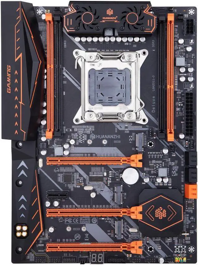 Alt view image 2 of 7 - HUANANZHI X79 DELUXE LGA 2011 X79 Motherboard support E5 2620 2640 2650 2680 2690 V1 V2 REG ECC DDR3 Memory nvme