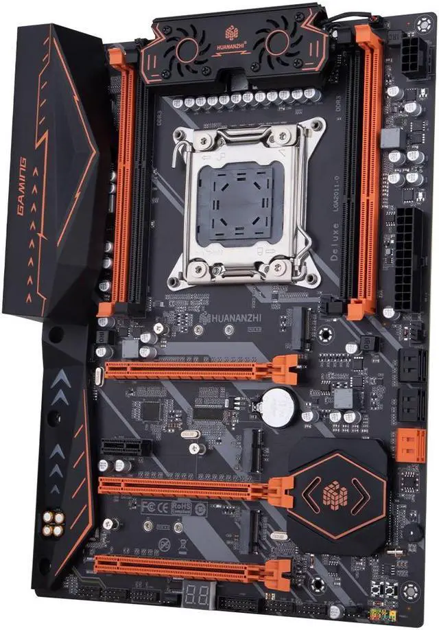 Alt view image 3 of 7 - HUANANZHI X79 DELUXE LGA 2011 X79 Motherboard support E5 2620 2640 2650 2680 2690 V1 V2 REG ECC DDR3 Memory nvme