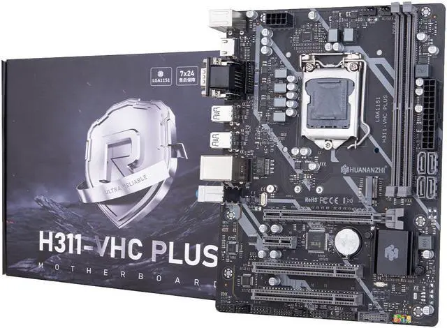 Alt view image 2 of 7 - HUANANZHI B250 D4 M-ATX Motherboard LGA 1151 Support 6/7/8/9 generation DDR4 2133/2400/2666MHz 32GB M.2 SATA3 USB3.0 VGA