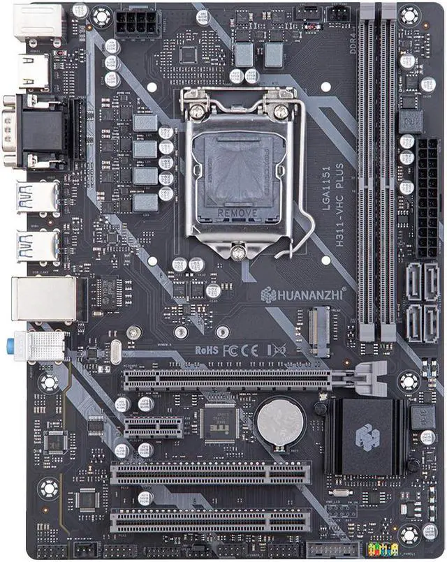 Alt view image 3 of 7 - HUANANZHI B250 D4 M-ATX Motherboard LGA 1151 Support 6/7/8/9 generation DDR4 2133/2400/2666MHz 32GB M.2 SATA3 USB3.0 VGA