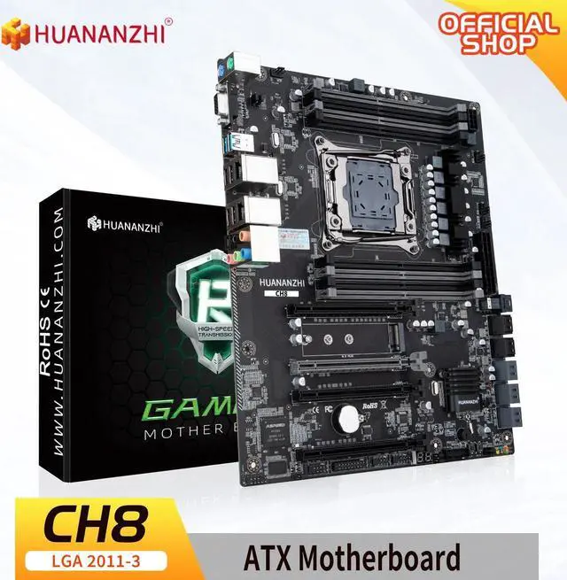 Main image of HUANANZHI X99 CH8 LGA 2011-3 X99 Motherboard support E5 2640 2666 2670 2696 2678 V3 V4 DDR4 RECC NON-ECC memory NVME