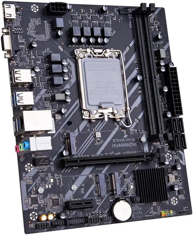 Alt view image 3 of 5 - HUANANZHI B760M VH A M-ATX DDR4 Motherboard Support 12 13 Gen(LGA 1700 CPU 12100F/12400F/12490F/12600F/12700F/13600F)