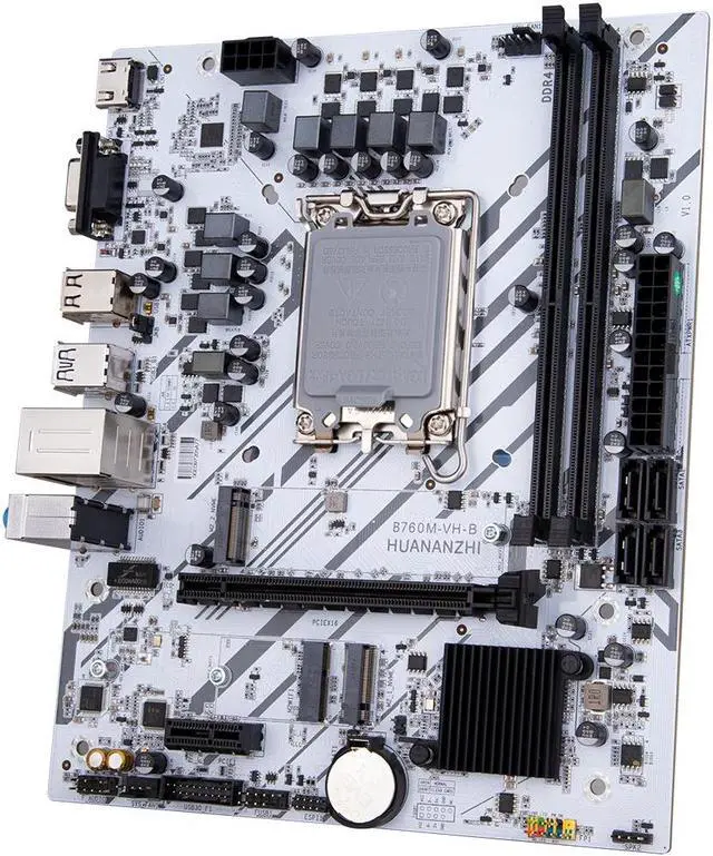 Alt view image 4 of 5 - HUANANZHI B760M VH B M-ATX DDR4 Motherboard Support 12 13 Gen(LGA 1700 CPU 12100F/12400F/12490F/12600F/12700F/13600F)