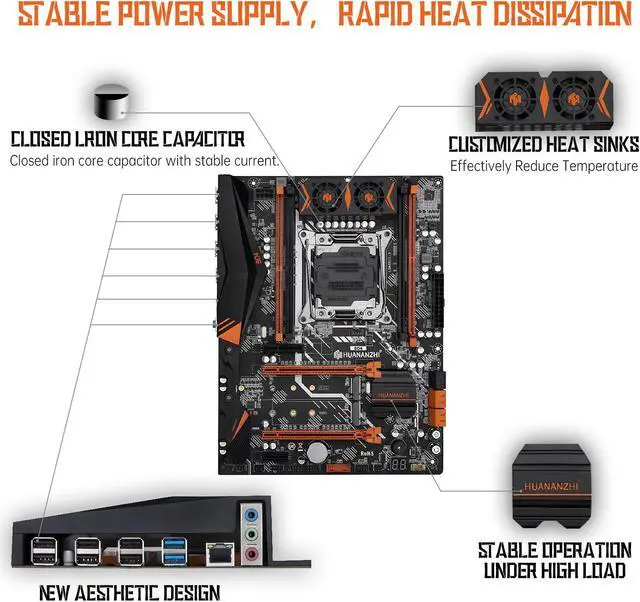 Alt view image 6 of 6 - HUANANZHI X99 BD4 LGA 2011-3 X99 Motherboard supports E5 2640 2666 2670 2696 2678 V3 V4 DDR4 RECC NON-ECC NVME NGFF