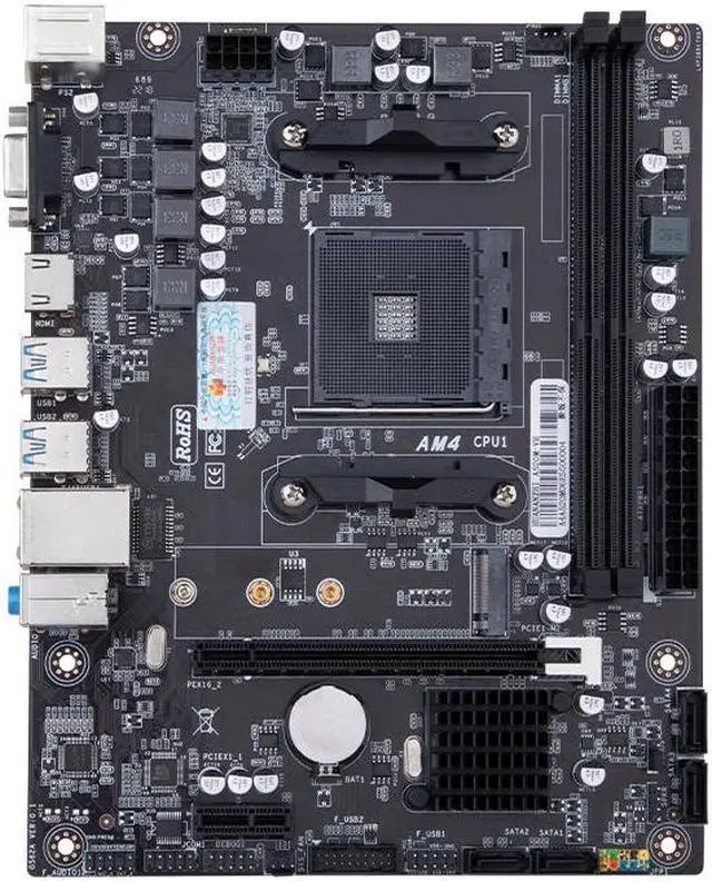 Alt view image 3 of 5 - HUANANZHI A520M VH AMD AM4 Motherboard Support Ryzen ( 3600 4650G 5500 5500G 5600 5600G 5600X 5800X) M.2 NVME Dual Channel DDR4 RAM