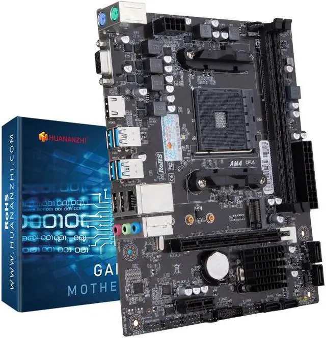 Alt view image 2 of 5 - HUANANZHI A520M VH AMD AM4 Motherboard Support Ryzen ( 3600 4650G 5500 5500G 5600 5600G 5600X 5800X) M.2 NVME Dual Channel DDR4 RAM