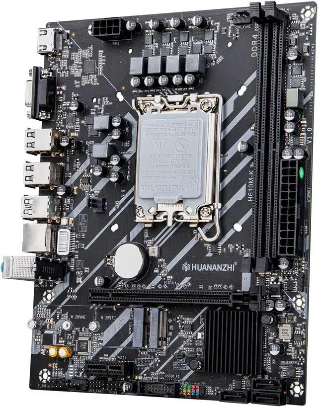 Alt view image 4 of 6 - HUANANZHI H610M K MATX DDR4 Motherboard Support12 13 14 Gen H610 Intel LGA 1700 CPU 12100F 12400F 12490F 12600F 12700F 13600F