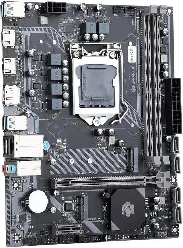 Alt view image 2 of 4 - HUANANZHI H510 HD W M-ATX Motherboard LGA 1200 Support 10 11 generation DDR4 2400 2666 2933M 3200Hz 64G M.2 NVME SATA3.0