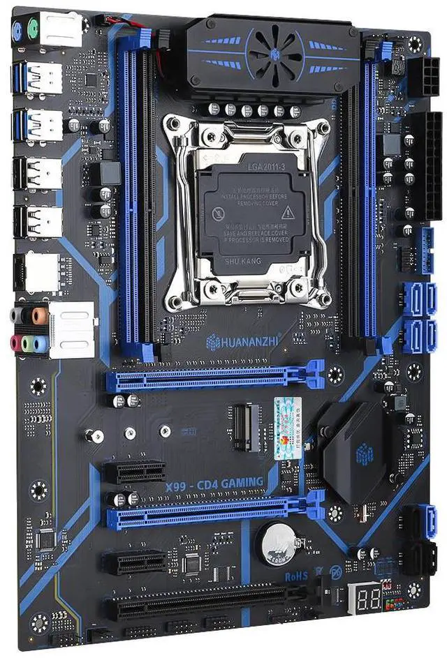 Alt view image 4 of 5 - HUANANZHI X99 CD4 LGA 2011-3 Xeon Motherboard - DDR4 RECC/NON-ECC Memory Support NVME Connectivity with TPM 2.0