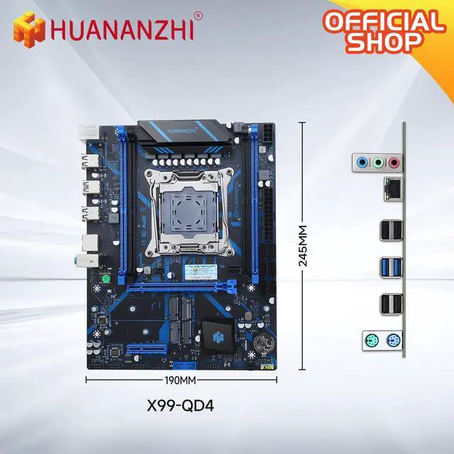 Alt view image 3 of 6 - HUANANZHI X99 QD4 LGA 2011-3 X99 Motherboard support E5 2620 2640 2650 2666 2670 2680 2690 2696 2699 V3 V4 All Series