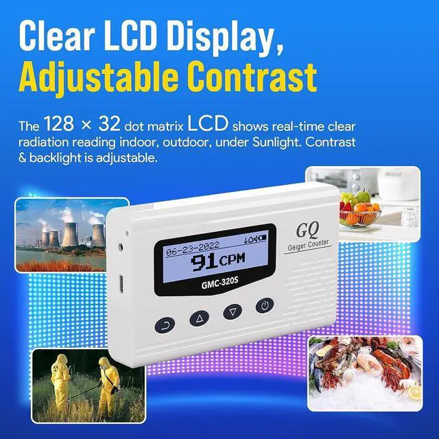 Alt view image 3 of 6 - GQ GMC-320S Digital Nuclear Radiation Detector Monitor Meter Geiger Counter Radiation Dosimeter
