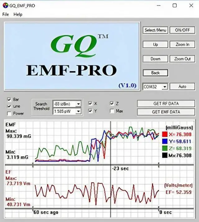 Alt view image 5 of 5 - GQ EMF-360 Ghost Meter Ghost Detector Ghost Hunting 3-in-1 Multi-Field EMF Meter RF Detector Sensor